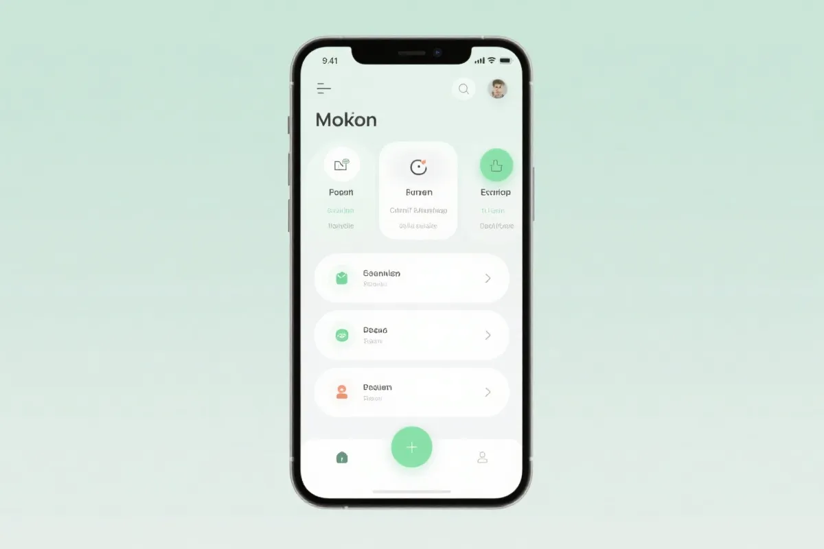 移动端产品界面示意